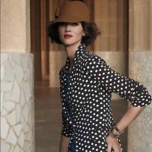 Anthropologie Cartonnier Gray PolkaDot Blazer
